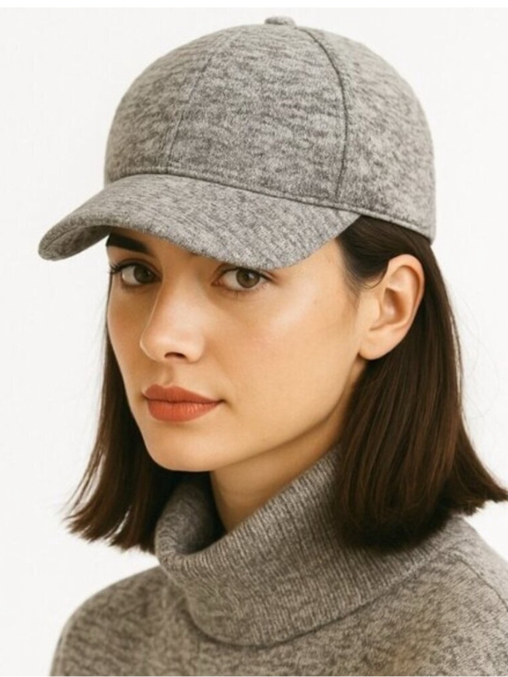 Aritzia Wilfred Free Heather Gray Knit Baseball Cap
